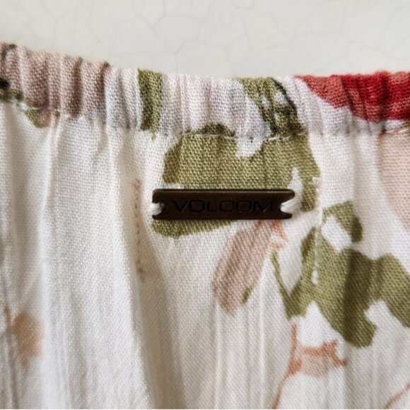 Volcom Womens Shello Mini Dress Floral Beachy Crochet Sleeveless Romantic Boho - Picture 8 of 11